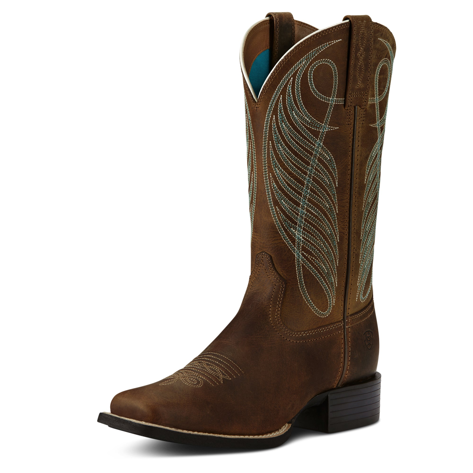 WMS Round Up Wide Square Toe Western Boot