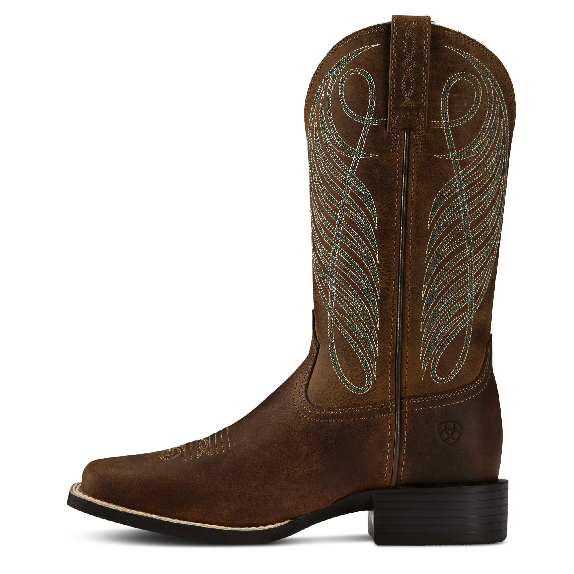 WMS Round Up Wide Square Toe Western Boot