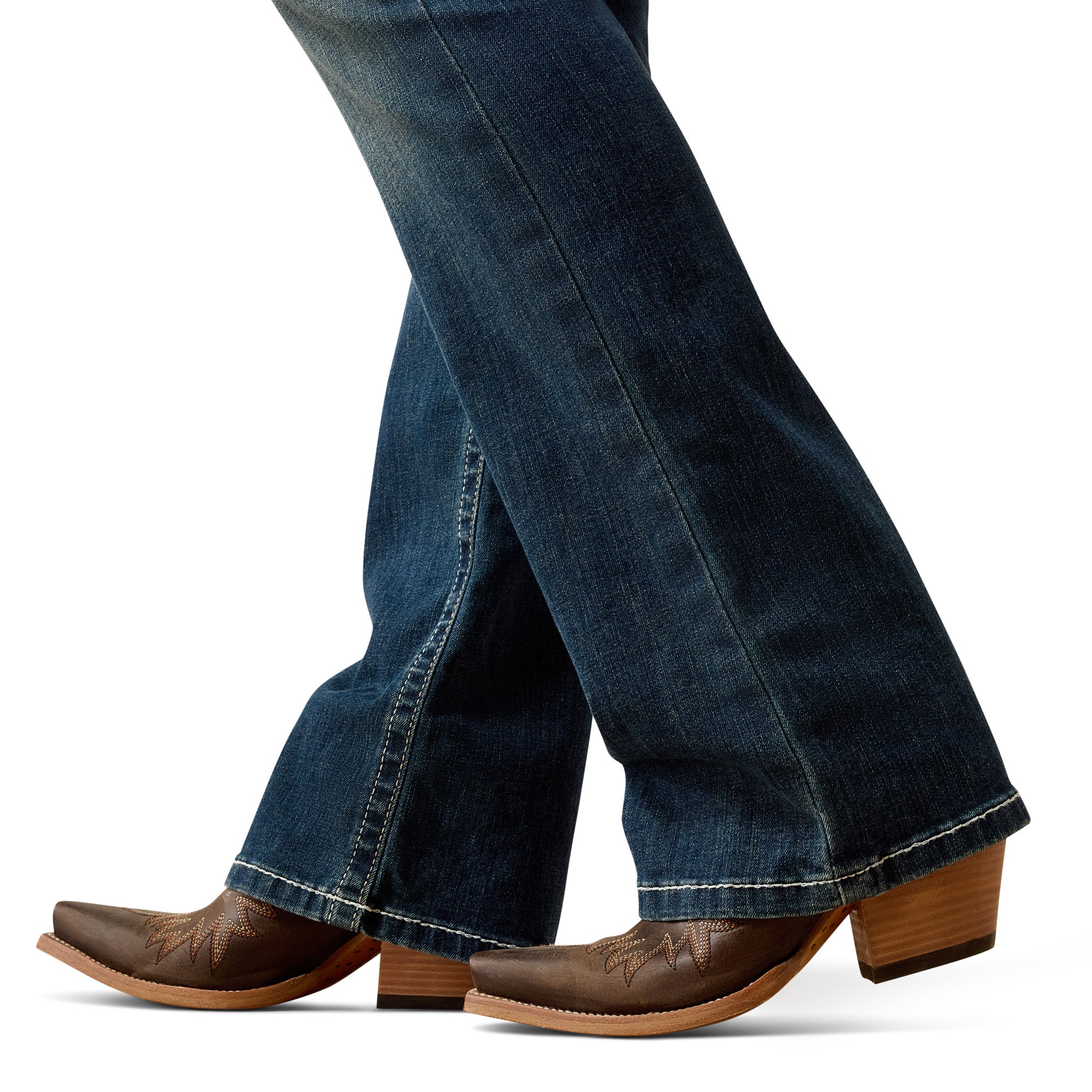 WMS Mid Rise Whipstitch Boot Cut Jeans