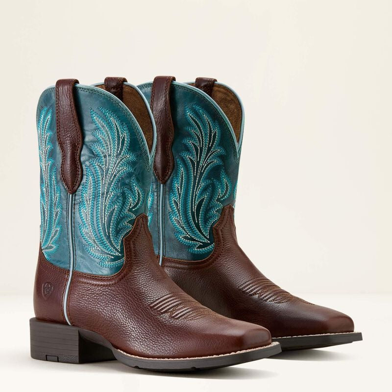 WMS Round Up Filly Wide Square Toe Western Boot