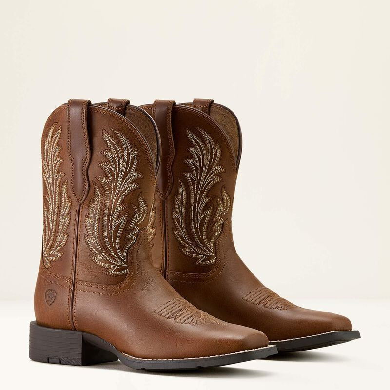 WMS Round Up Filly Wide Square Toe Western Boot