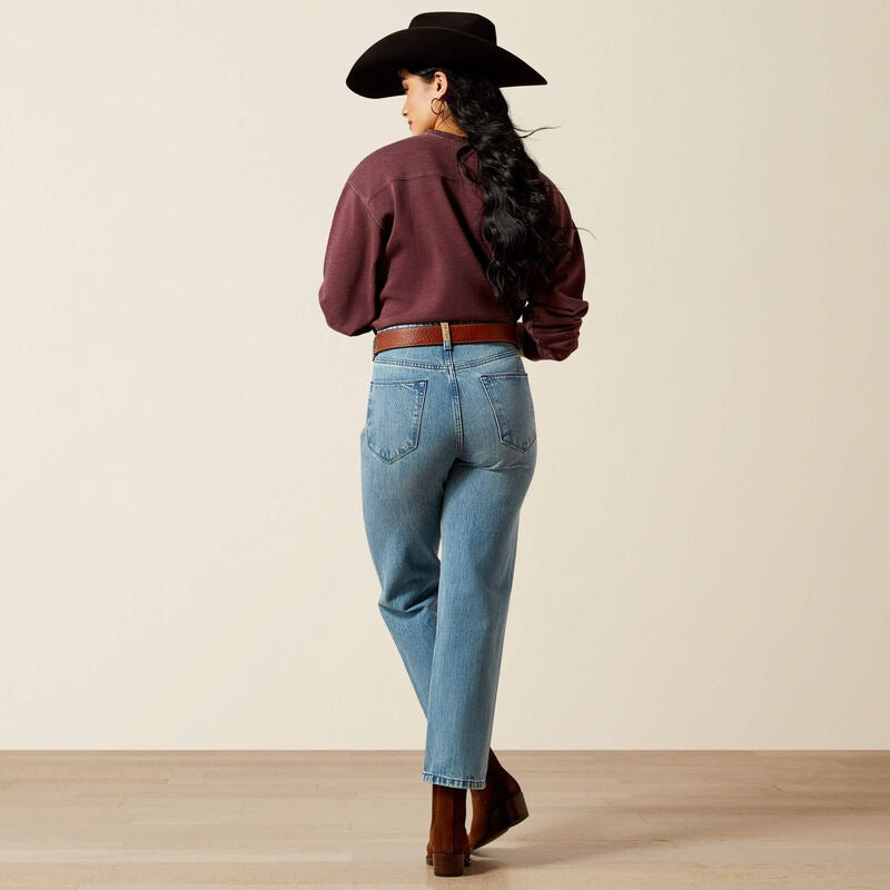 WMS Ultra High Rise Cheyenne Yoke Tomboy Straight Leg Jean