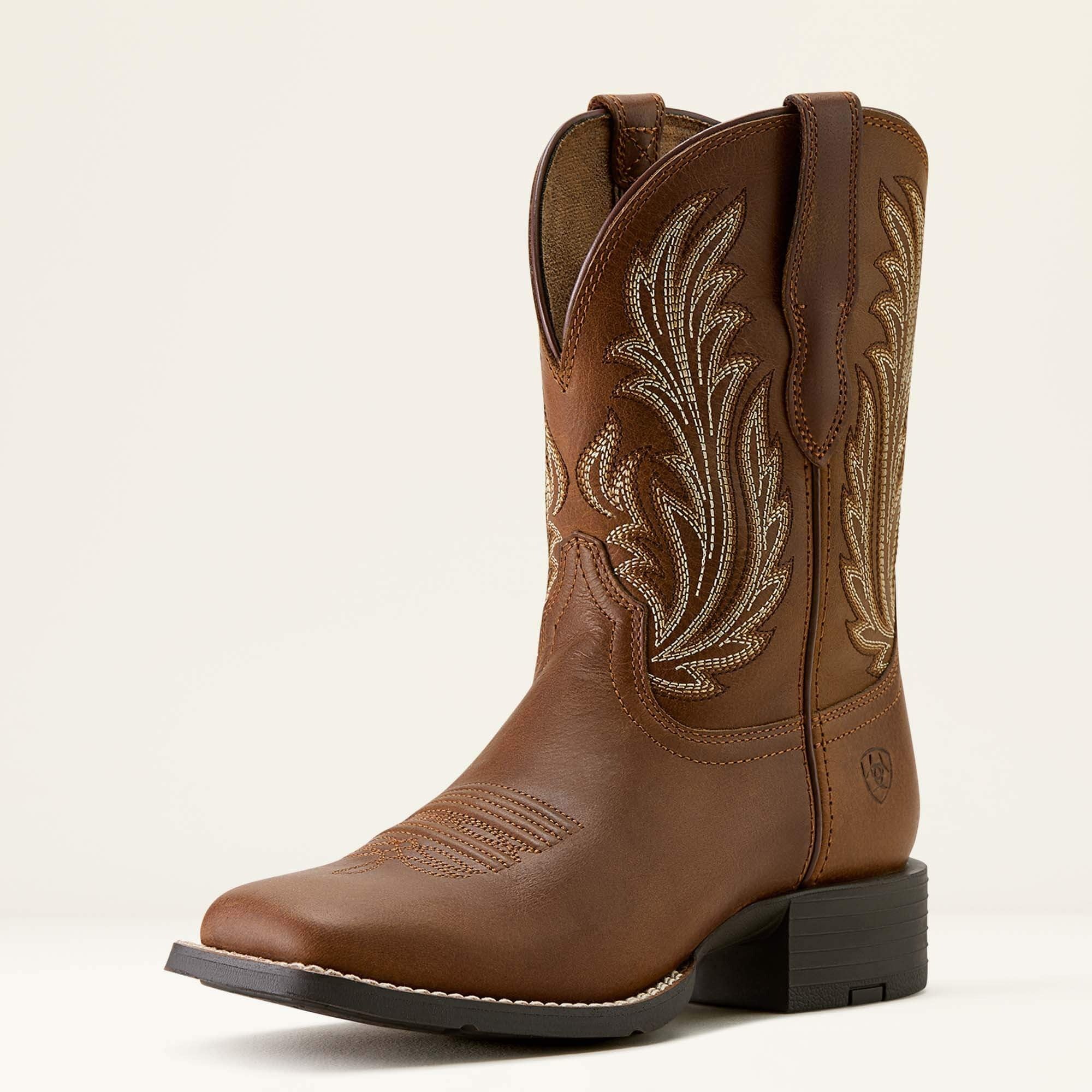 WMS Round Up Filly Wide Square Toe Western Boot
