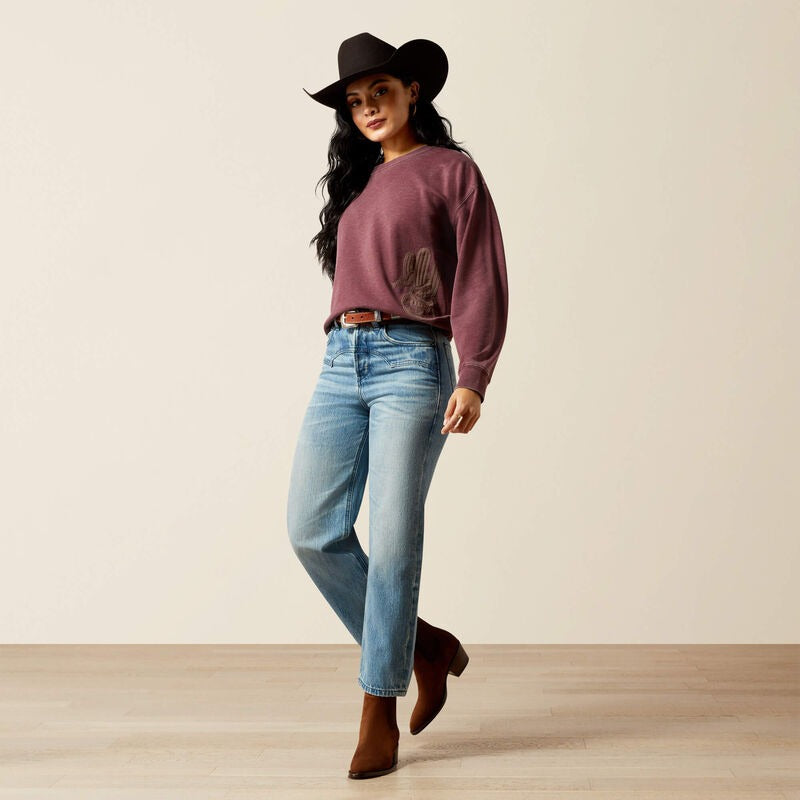WMS Ultra High Rise Cheyenne Yoke Tomboy Straight Leg Jean
