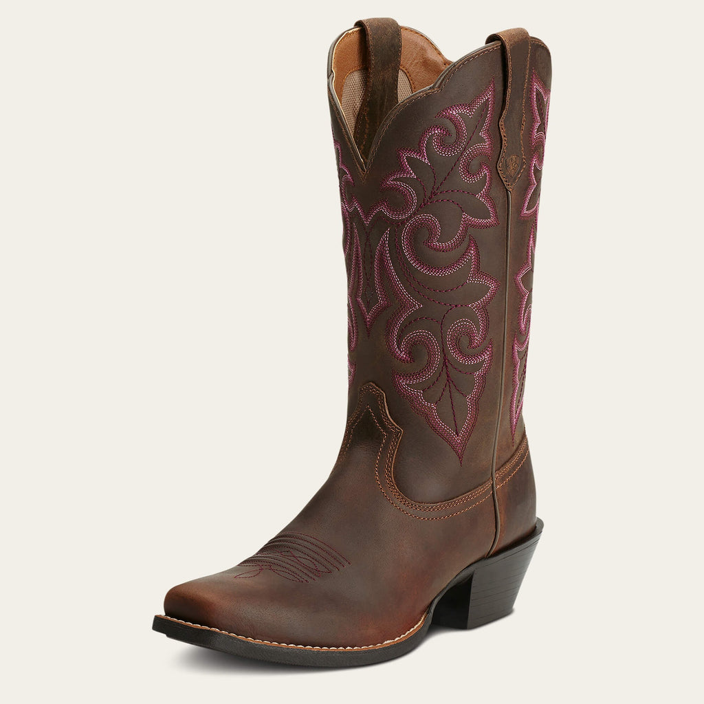 WMS Round Up Square Toe Western Boot