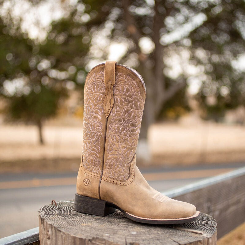WMS Round Up Remuda Wide Square Toe Western Boot