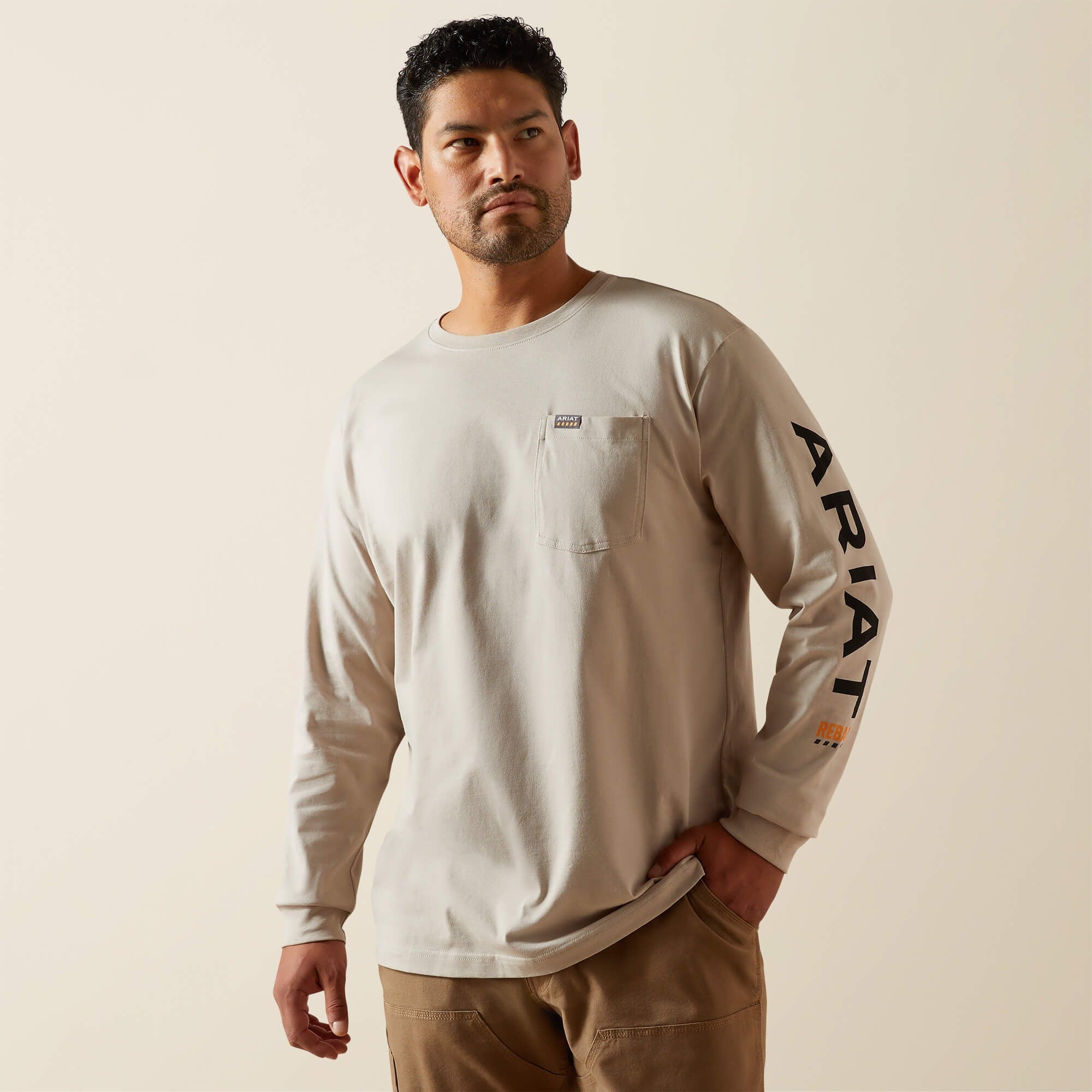 MNS Rebar Cotton Strong Standard Logo Pocket T-Shirt